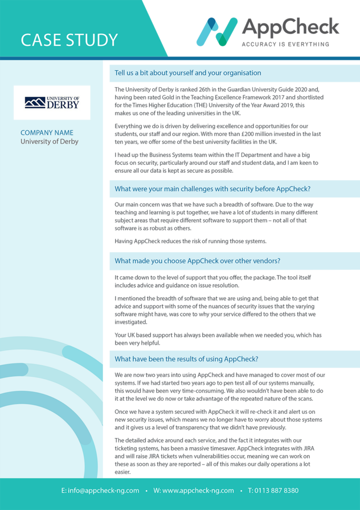 Case Studies – AppCheck | A Complete Enterprise Security Testing Solution